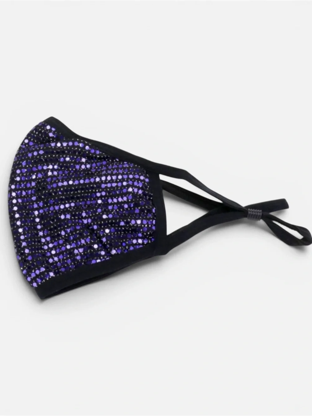 Purple Sequin Face Mask | Adjustable Reusable Fashion Mask | NWT / Sealed